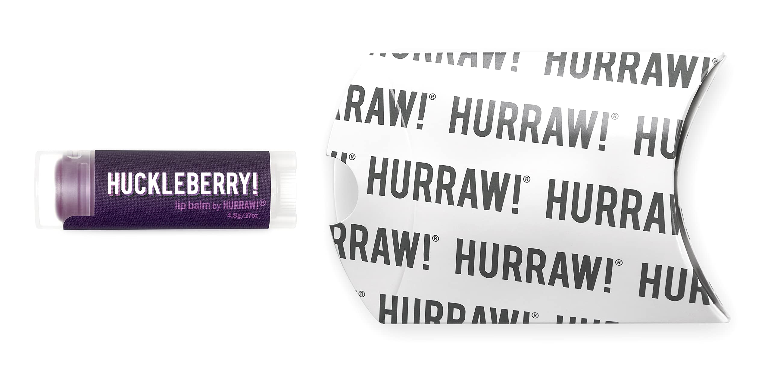 Hurraw! Huckleberry Lip Balm: Organic, Certified Vegan, Cruelty and Gluten Free. Non-GMO, 100% Natural Ingredients. Bee, Shea, Soy and Palm Free. Made in USA